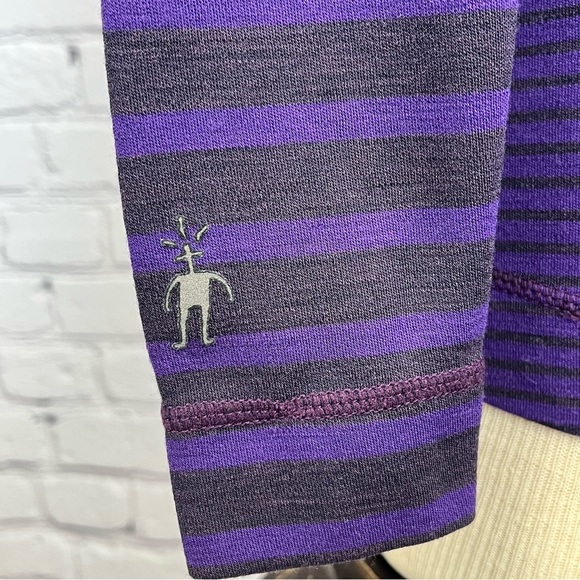 Smartwool NTS 250 Wool Long Sleeve Baselayer Crewneck Top Purple/Black Sz M - Picture 5 of 13